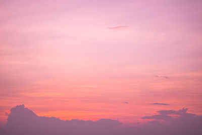 Low angle view of clouds in sky during sunset