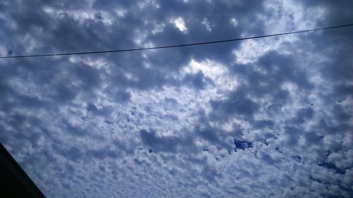 Low angle view of cloudy sky