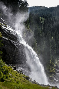 Scenic view of waterfall