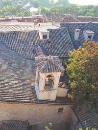 High angle view of houses