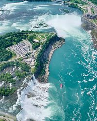 High angle view of sea
