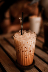 Close-up of coffee on table