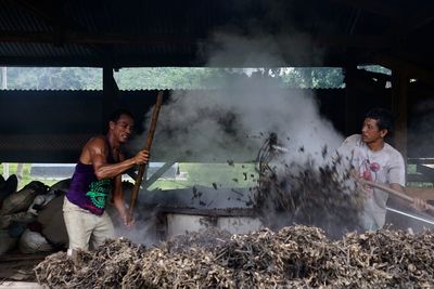 Men working at market