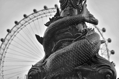 Low angle view of statue