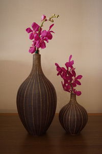 Close-up of vase on table at home