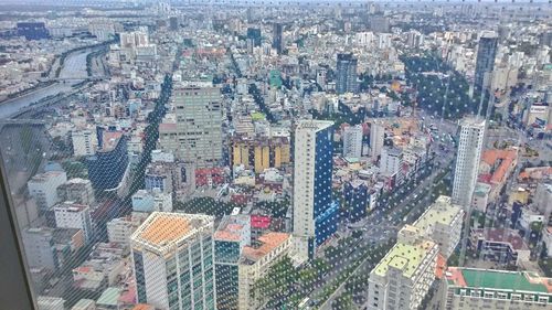 Aerial view of city