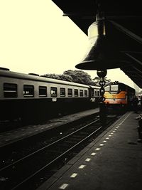 Train at railroad station