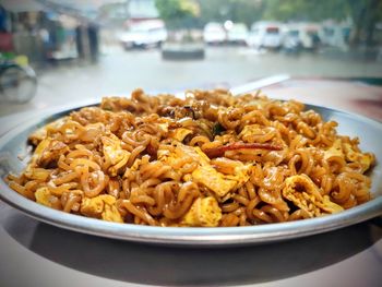 Close-up of food in bowl on table