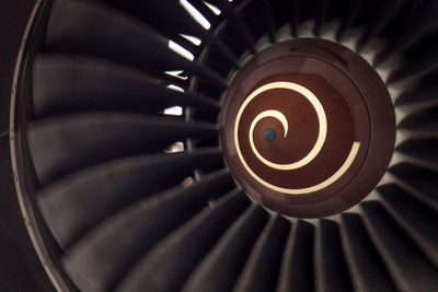 Close-up of jet engine