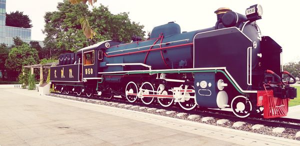 Train at railroad station