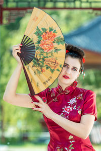 Young woman with umbrella