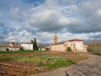 Church against cloudy sky