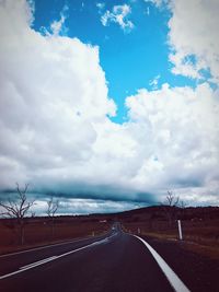 Road against sky