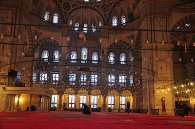 View of illuminated building at night