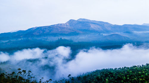 Low angle view of mountains against sky