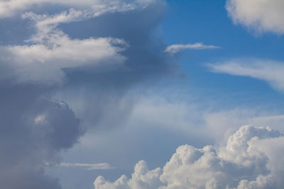 Low angle view of cloudy sky