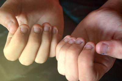 Close-up of baby hands