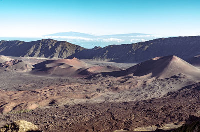 Scenic view of landscape against clear sky