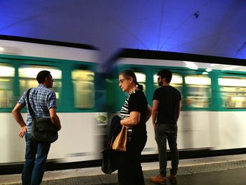 Train at railroad station platform