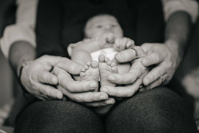 Close-up of baby hand