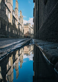 View of canal along buildings