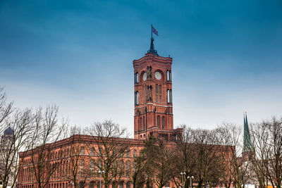 The rotes rathaus, red city hall, of berlin