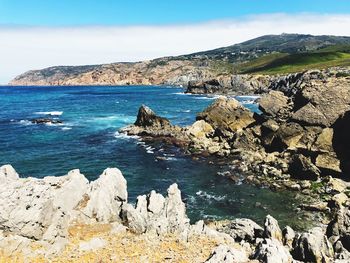 Scenic view of sea against sky