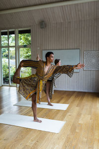 Couple doing yoga