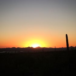 Scenic view of landscape against sky during sunset