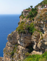 Rock formation in sea