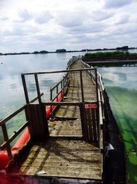 View of pier in sea