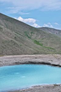 Scenic view of swimming pool against sky