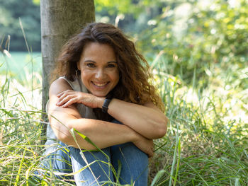 Portrait of a smiling young woman