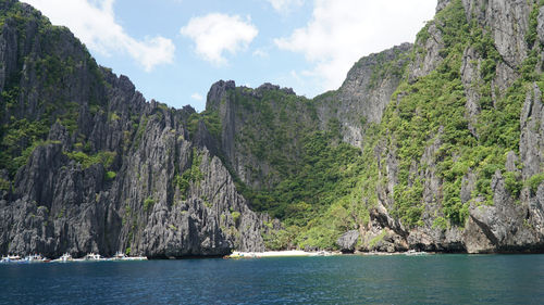 El nido tropical island landscapes on palawan island in the philippines.