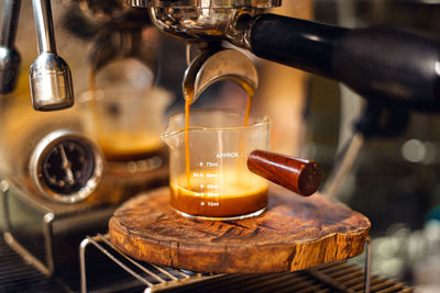 Close-up of drink on table