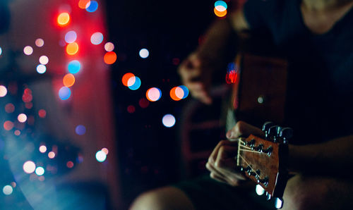 Defocused lights at night