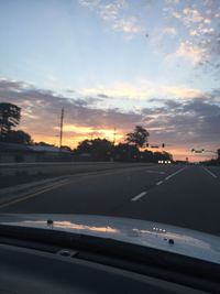 Road at sunset