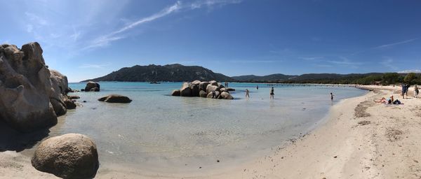 Panoramic view of beach against sky