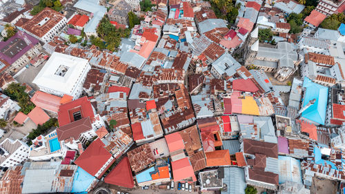 Aerial view stone town, zanzibar