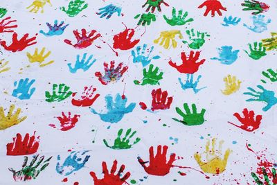 Full frame shot of multi colored wall