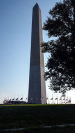 Low angle view of monument against sky