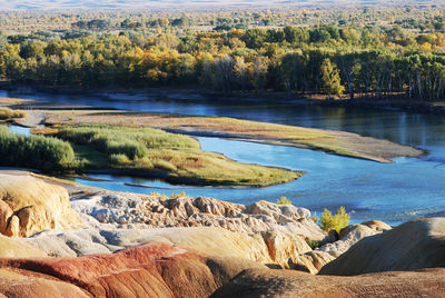 Scenic view of landscape against clear sky