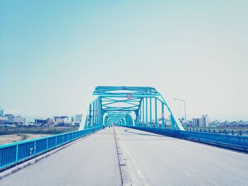 View of bridge against clear sky