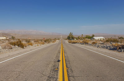 Road amidst landscape against clear sky