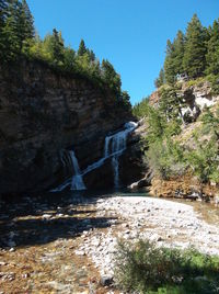 Stream flowing through rocks