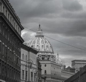 Low angle view of buildings against sky