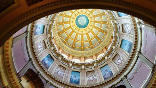 Low angle view of ornate ceiling