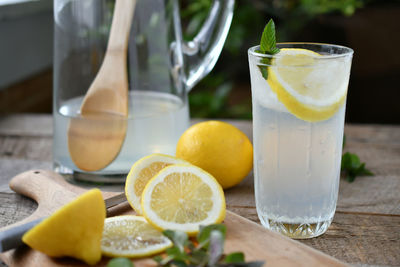 Close-up of drink on table