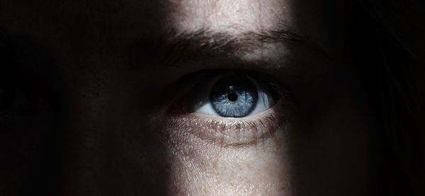 Close-up portrait of human eye