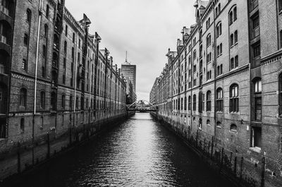 Canal passing through city